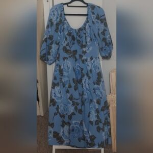 Vixen By Micheline Pitt Blue Roses Vacation Dress